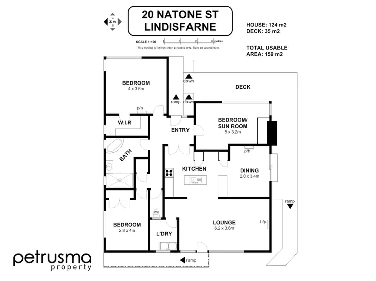 Floorplan of Homely house listing, 1/20 Natone Street, Lindisfarne TAS 7015