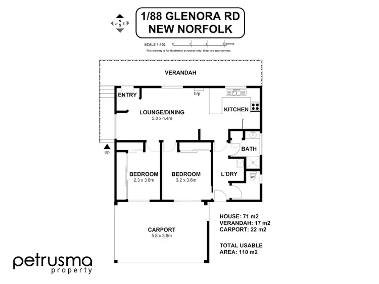 Floorplan of Homely house listing, 1 / 88 Glenora Road, New Norfolk TAS 7140