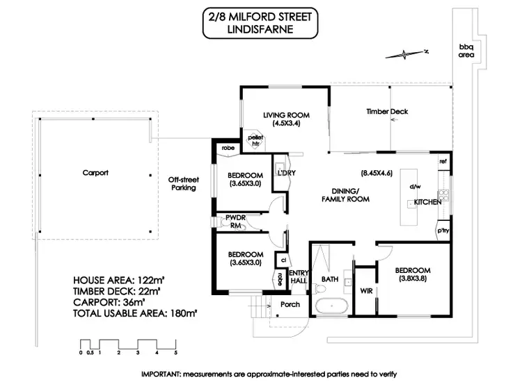 Floorplan of Homely unit listing, 2/8 Milford Street, Lindisfarne TAS 7015