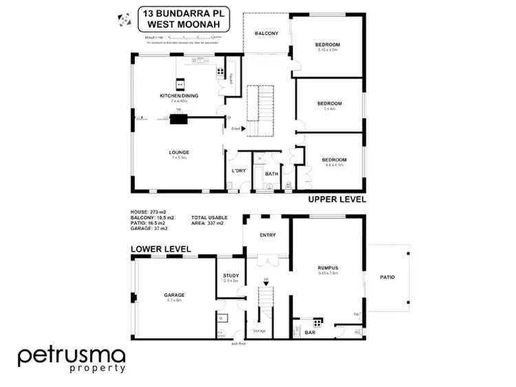 Floorplan of Homely house listing, 13 Bundarra Place, West Moonah TAS 7009