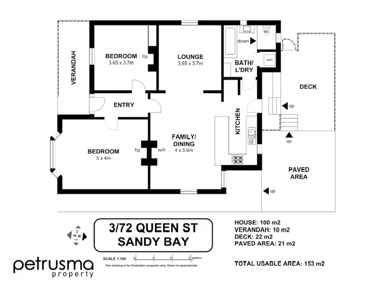 Floorplan of Homely house listing, 72 Queen Street, Sandy Bay TAS 7005