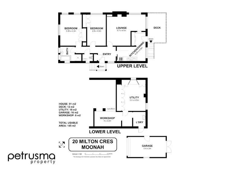 Floorplan of Homely house listing, 20 Milton Crescent, Moonah TAS 7009