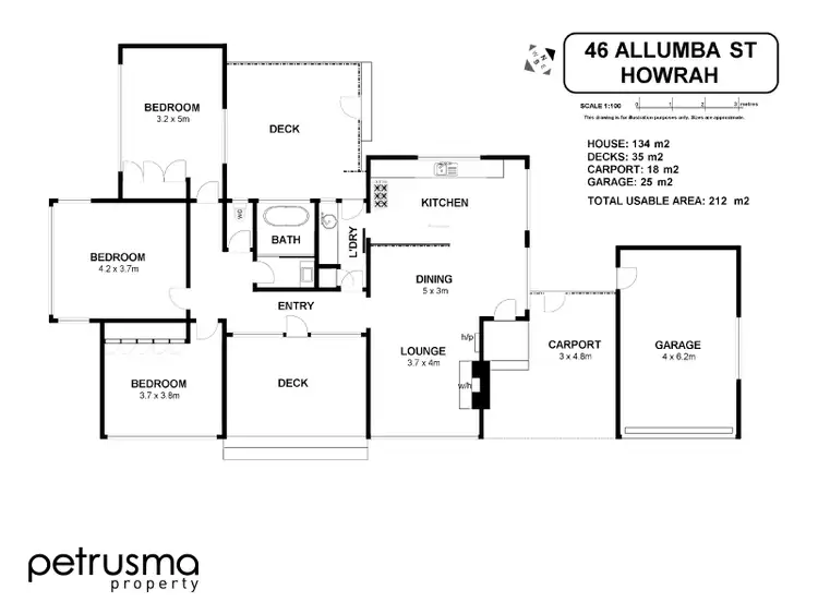 Floorplan of Homely house listing, 46 Allumba Street, Howrah TAS 7018