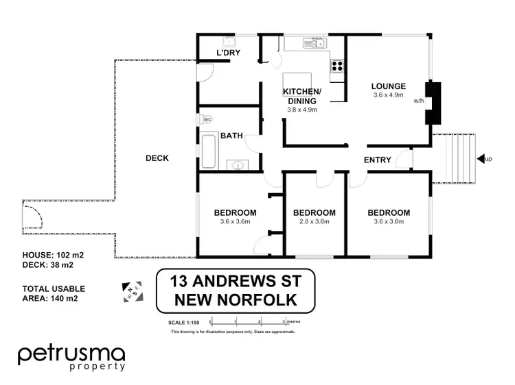 Floorplan of Homely house listing, 13 Andrews Street, New Norfolk TAS 7140