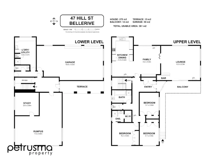 Floorplan of Homely house listing, 47 Hill Street, Bellerive TAS 7018