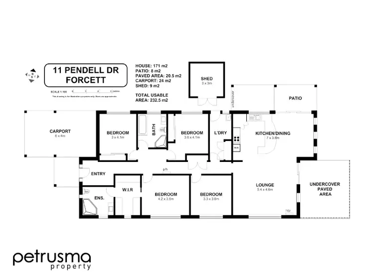 Floorplan of Homely house listing, 11 Pendell Drive, Forcett TAS 7173