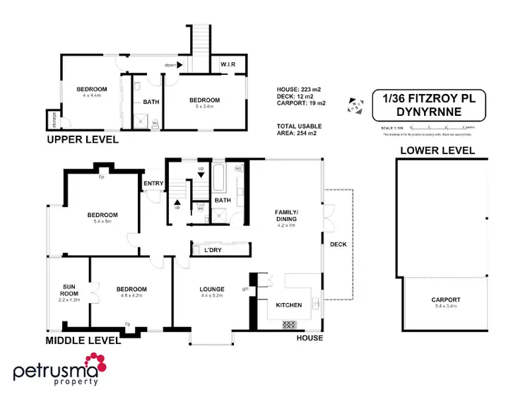 Floorplan of Homely house listing, 1/36 Fitzroy Place, Dynnyrne TAS 7005