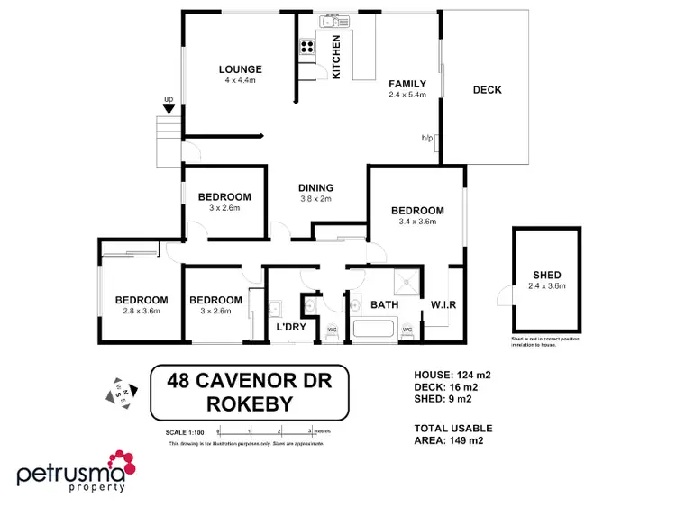Floorplan of Homely house listing, 48 Cavenor Drive, Rokeby TAS 7019