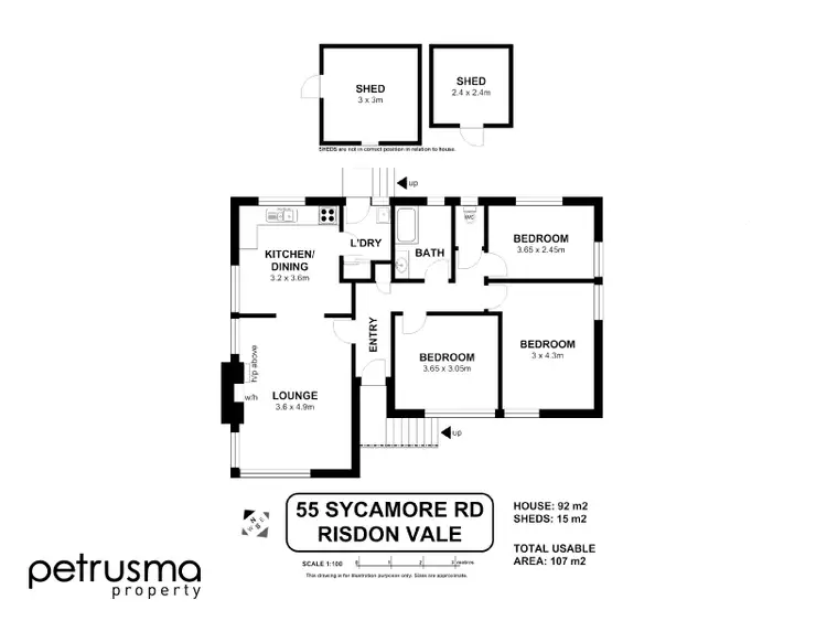 Floorplan of Homely house listing, 55 Sycamore Road, Risdon Vale TAS 7016