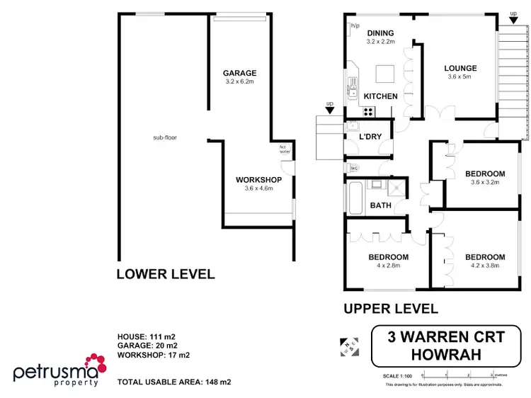 Floorplan of Homely house listing, 3 Warren Court, Howrah TAS 7018