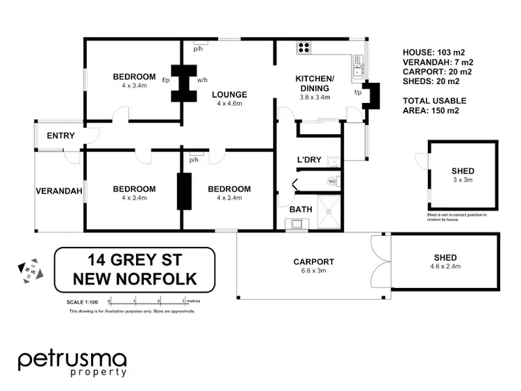 Floorplan of Homely house listing, 14 Grey Street, New Norfolk TAS 7140
