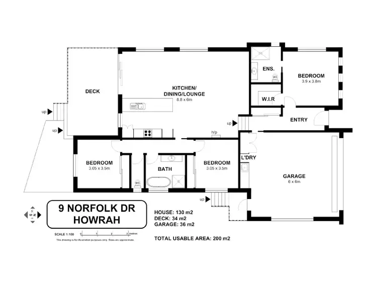 Floorplan of Homely house listing, 9 Norfolk Drive, Howrah TAS 7018