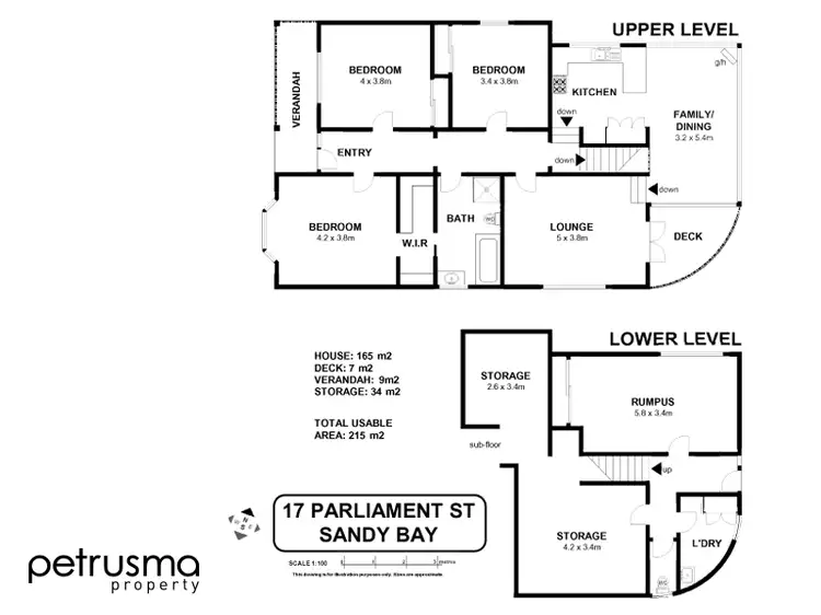 Floorplan of Homely house listing, 17 Parliament Street, Sandy Bay TAS 7005