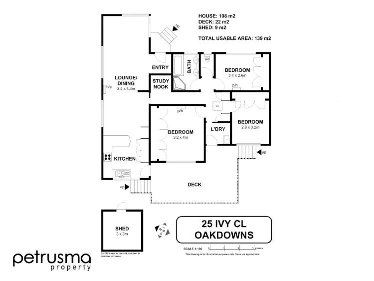 Floorplan of Homely house listing, 25 Ivy Close, Oakdowns TAS 7019