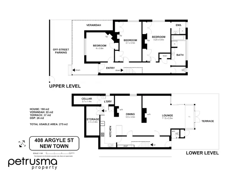 Floorplan of Homely house listing, 408 Argyle Street, New Town TAS 7008