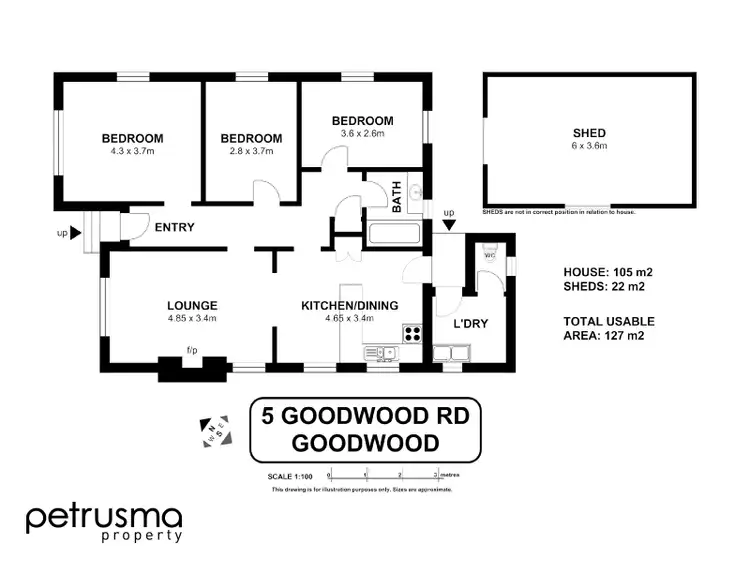 Floorplan of Homely house listing, 5 Goodwood Road, Goodwood TAS 7010
