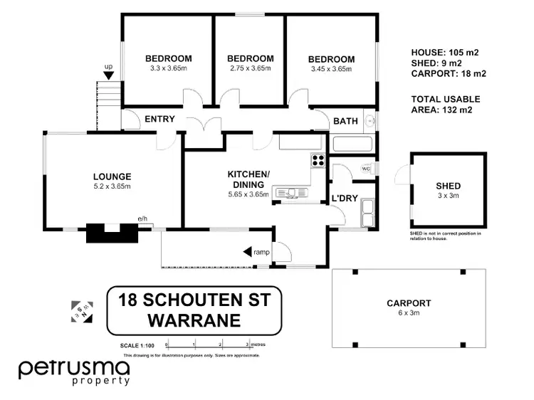 Floorplan of Homely house listing, 18 Schouten Street, Warrane TAS 7018