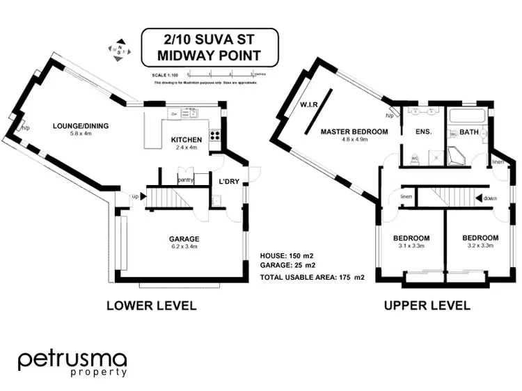 Floorplan of Homely villa listing, 2/10 Suva Street, Midway Point TAS 7171