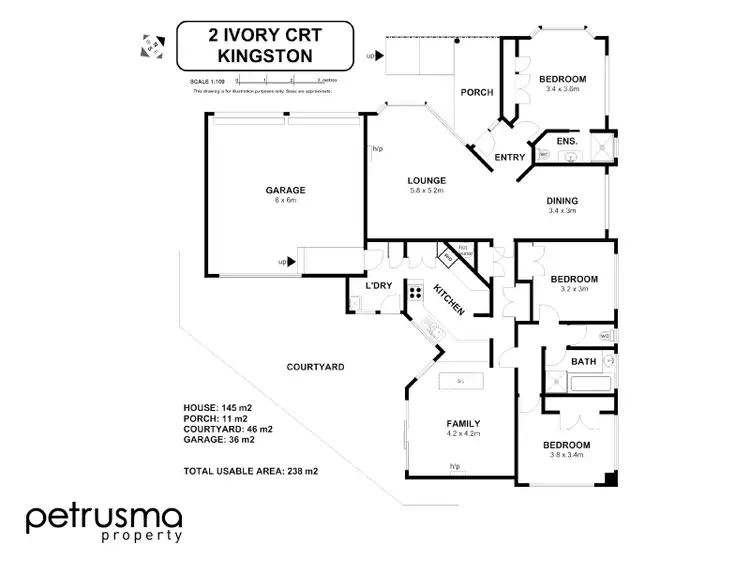 Floorplan of Homely house listing, 2 Ivory Court, Kingston TAS 7050