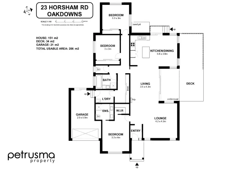 Floorplan of Homely house listing, 23 Horsham Road, Oakdowns TAS 7019