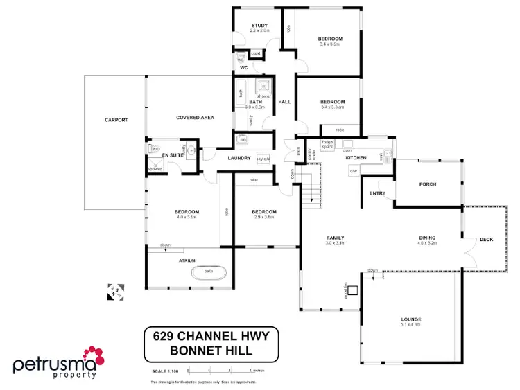 Floorplan of Homely house listing, 629 Channel Highway, Bonnet Hill TAS 7053