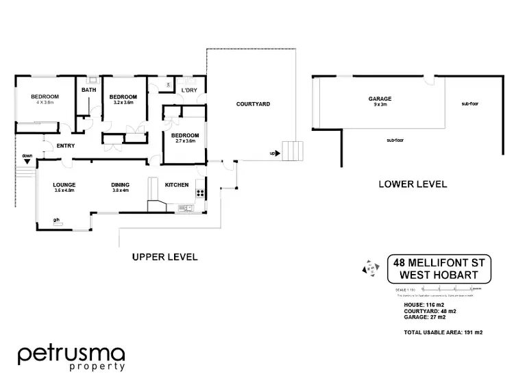 Floorplan of Homely house listing, 48 Mellifont Street, West Hobart TAS 7000
