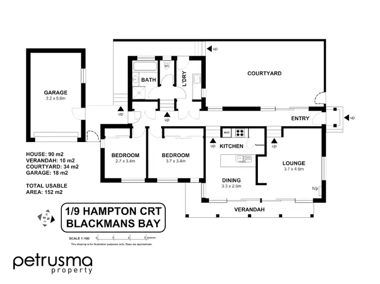 Floorplan of Homely house listing, 1/9 Hampton Court, Blackmans Bay TAS 7052
