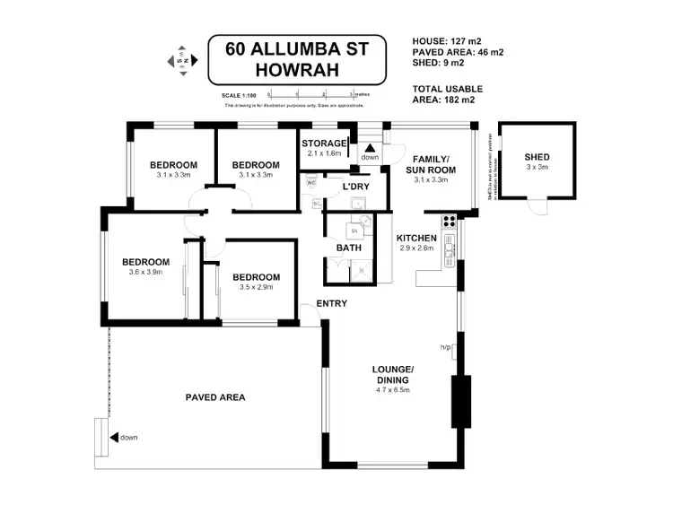 Floorplan of Homely house listing, 60 Allumba Street, Howrah TAS 7018