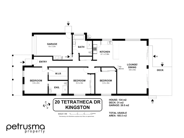 Floorplan of Homely house listing, 20 Tetratheca Drive, Kingston TAS 7050