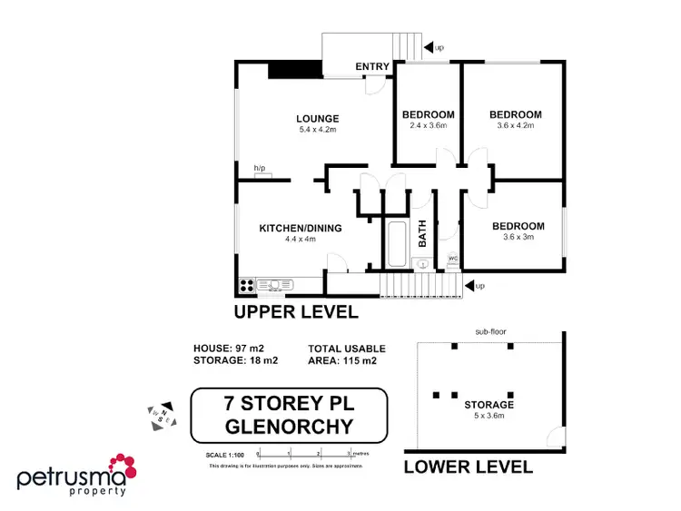 Floorplan of Homely house listing, 7 Storey Place, Glenorchy TAS 7010