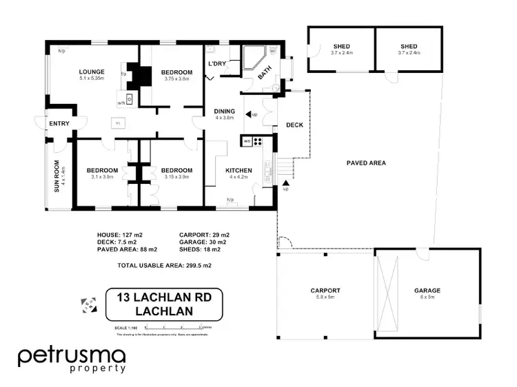 Floorplan of Homely house listing, 13 Lachlan Road, New Norfolk TAS 7140