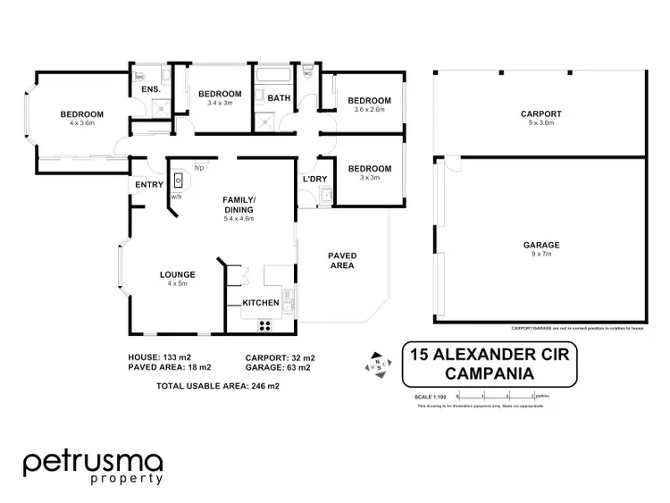 Floorplan of Homely house listing, 15 Alexander Circle, Campania TAS 7026