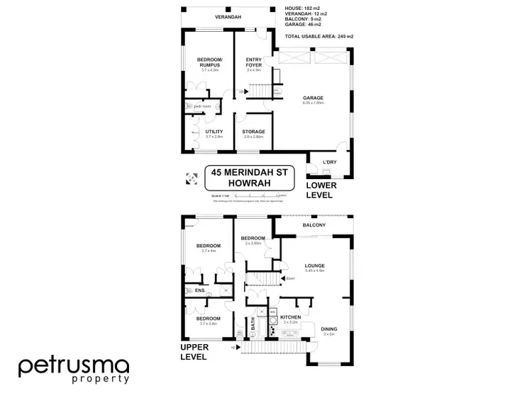 Floorplan of Homely house listing, 45 Merindah Street, Howrah TAS 7018