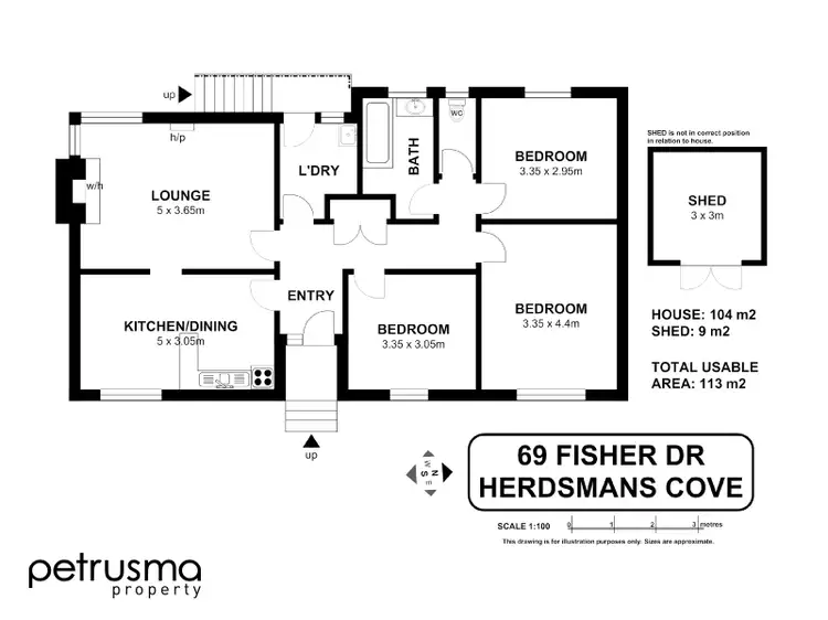 Floorplan of Homely house listing, 69 Fisher Drive, Herdsmans Cove TAS 7030
