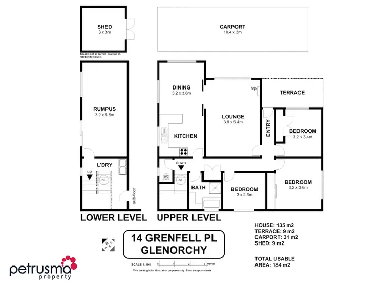 Floorplan of Homely house listing, 14 Grenfell Place, Glenorchy TAS 7010