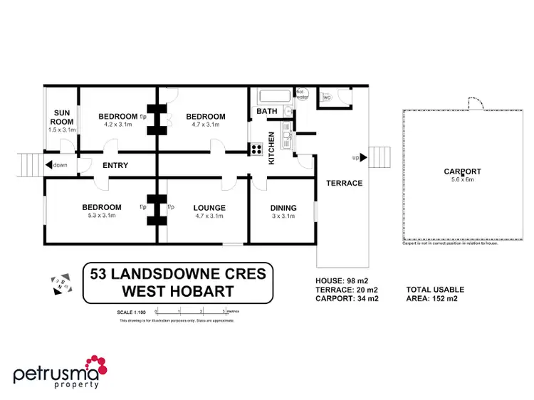 Floorplan of Homely house listing, 53 Lansdowne Crescent, West Hobart TAS 7000