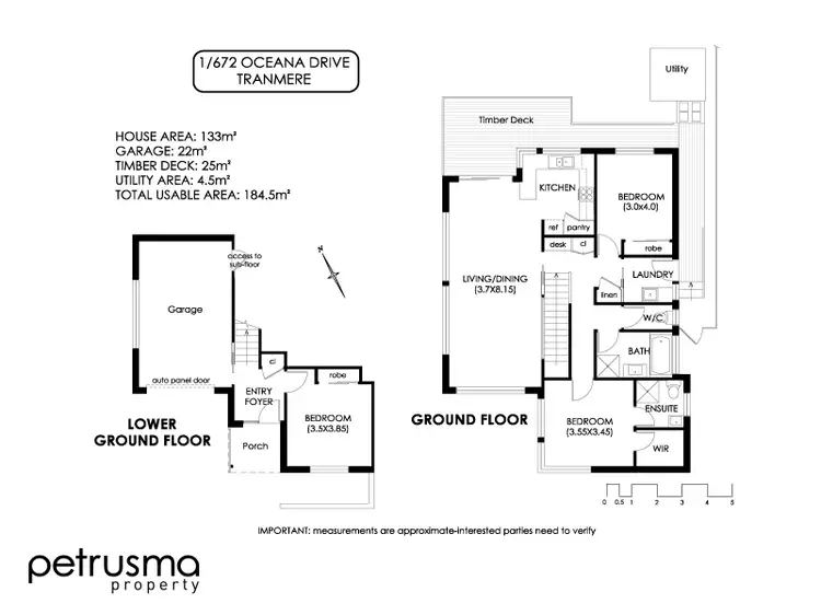 Floorplan of Homely unit listing, 1/672 Oceana Drive, Tranmere TAS 7018