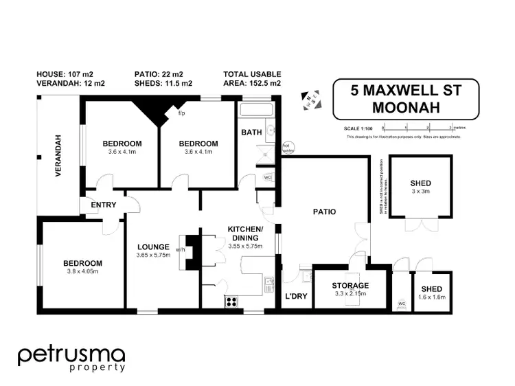Floorplan of Homely house listing, 5 Maxwell Street, Moonah TAS 7009