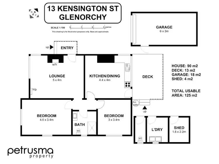 Floorplan of Homely house listing, 13 Kensington Street, Glenorchy TAS 7010