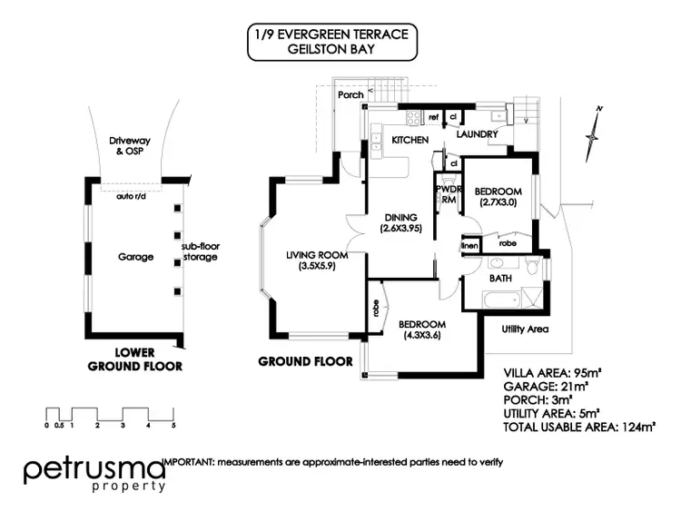 Floorplan of Homely townhouse listing, 1/9 Evergreen Terrace, Geilston Bay TAS 7015