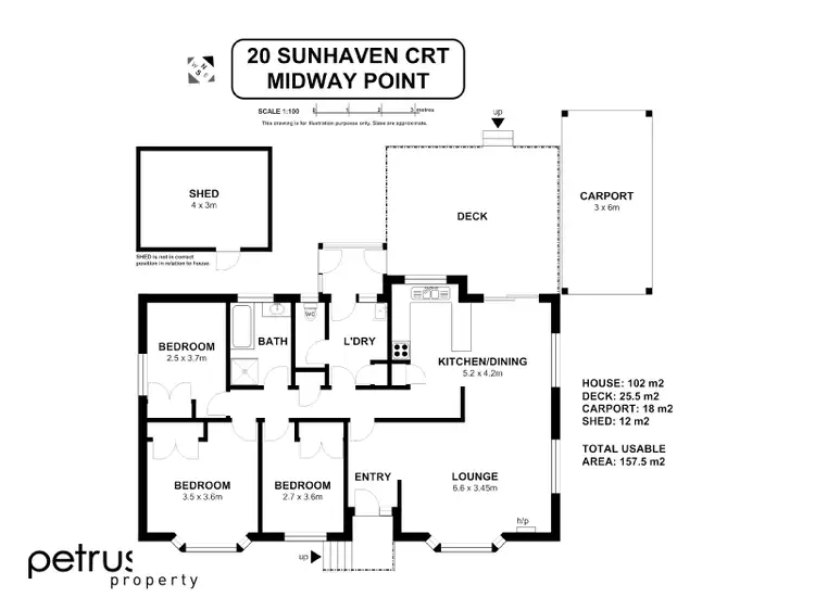 Floorplan of Homely house listing, 20 Sunhaven Court, Midway Point TAS 7171