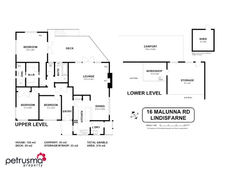 Floorplan of Homely house listing, 16 Malunna Road, Lindisfarne TAS 7015