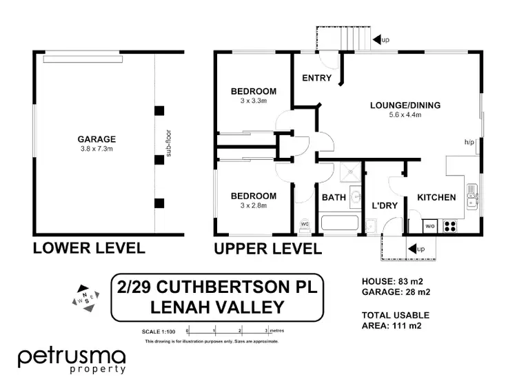 Floorplan of Homely unit listing, 2/29 Cuthbertson Place, Lenah Valley TAS 7008
