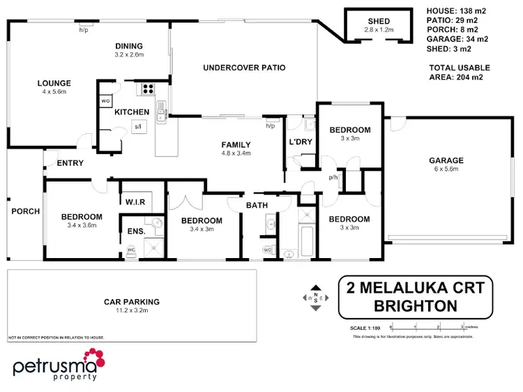 Floorplan of Homely house listing, 2 Melaluka Court, Brighton TAS 7030