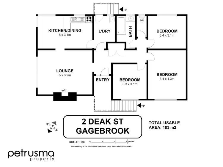 Floorplan of Homely house listing, 2 Deak Street, Gagebrook TAS 7030