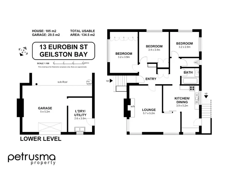 Floorplan of Homely house listing, 13 Eurobin Street, Geilston Bay TAS 7015