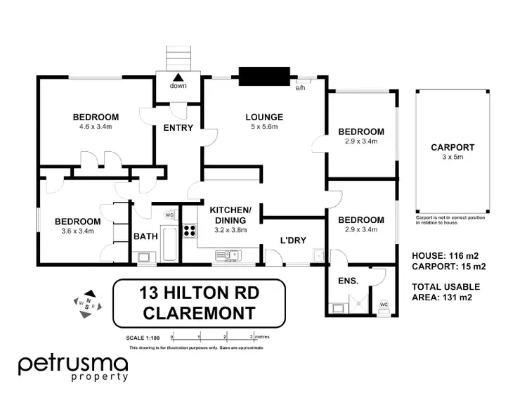 Floorplan of Homely house listing, 13 Hilton Road, Claremont TAS 7011