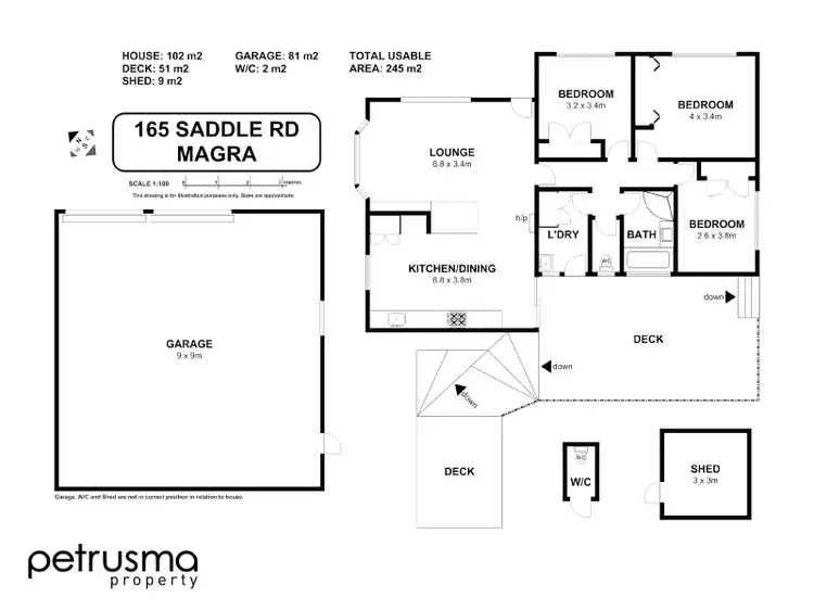 Floorplan of Homely house listing, 165 Saddle Road, Magra TAS 7140