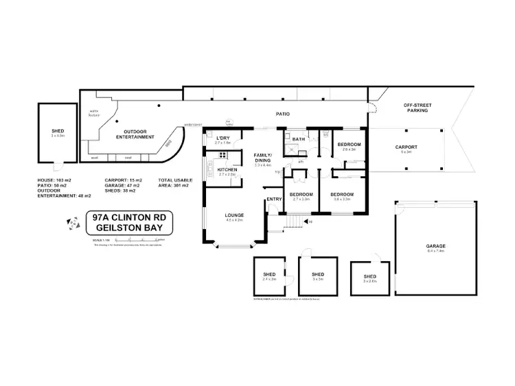Floorplan of Homely house listing, 97A Clinton Road, Geilston Bay TAS 7015