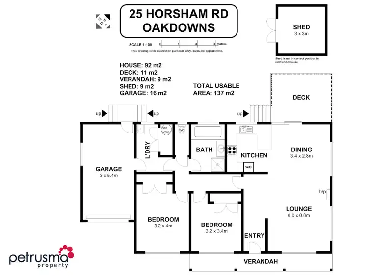 Floorplan of Homely house listing, 25 Horsham Road, Oakdowns TAS 7019